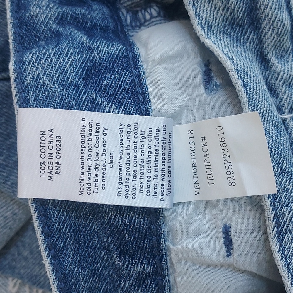 Ladies Pacsun Blue Denim Distressed Button Fly 5.5" Inseam Dad Shorts Size 24 - Picture 6 of 7